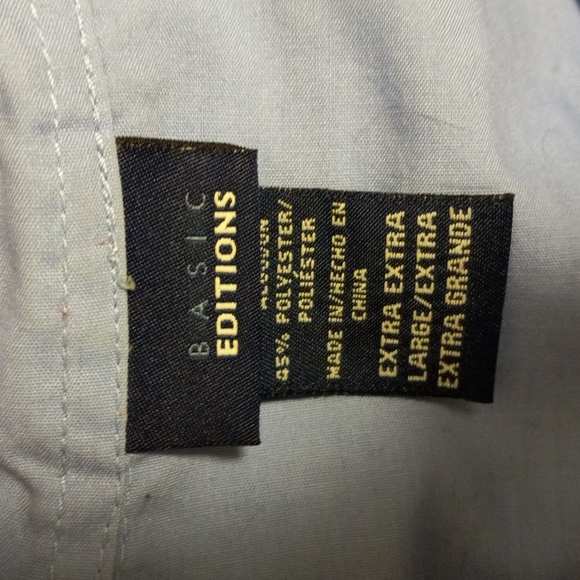 Basic Editions Blue Long-Sleeve Button-Down Shirt Size XL - Picture 3 of 3